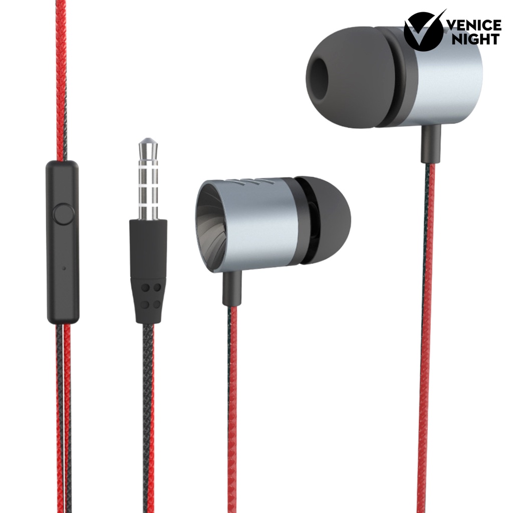 (VNEP) (Berkabel) Headset Earphone Earbuds Sport In-ear Bass Kuat Noise Canceling Ergonomis Jack 3.5mm Untuk Gaming / Lari