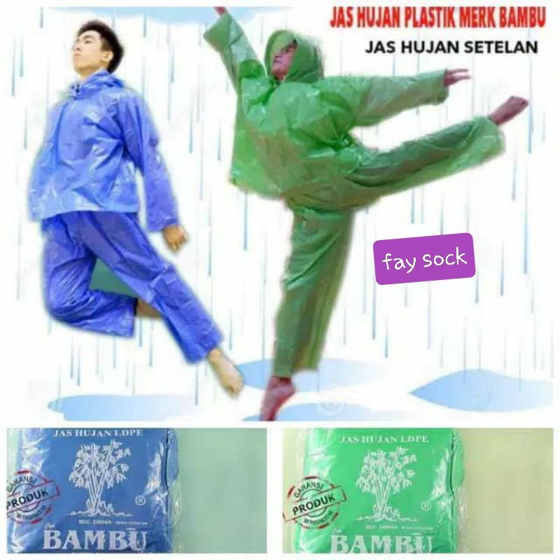 Jas Hujan / Jas Hujan Bambu / Jas Hujan plastik Tebal  / Jas Hujan Bambu PONCO &amp; SETELAN  / Jas Hujan Murah / Jas Hujan Motor / jas Hujan / Jas Hujan HDPE