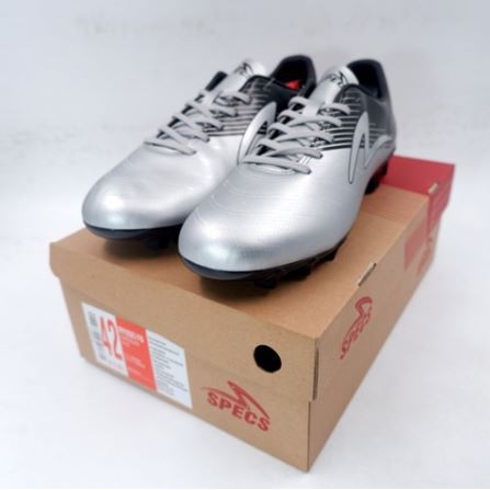 SEPATU BOLA SPECS RYUSEI FG SILVER BLACK