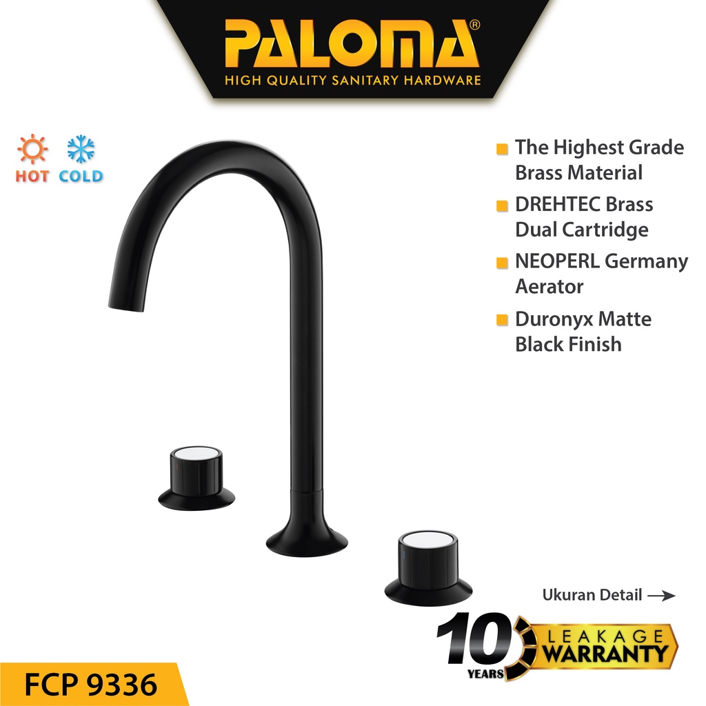 PALOMA FCP 9336 Keran Mixer Wastafel Cuci Tangan Panas Dingin Kran Air