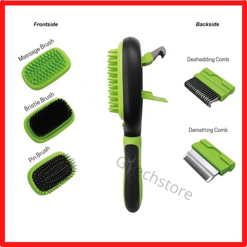 Sisir Kucing Sisir Anjing Grooming Hewan 5 in 1 Premium