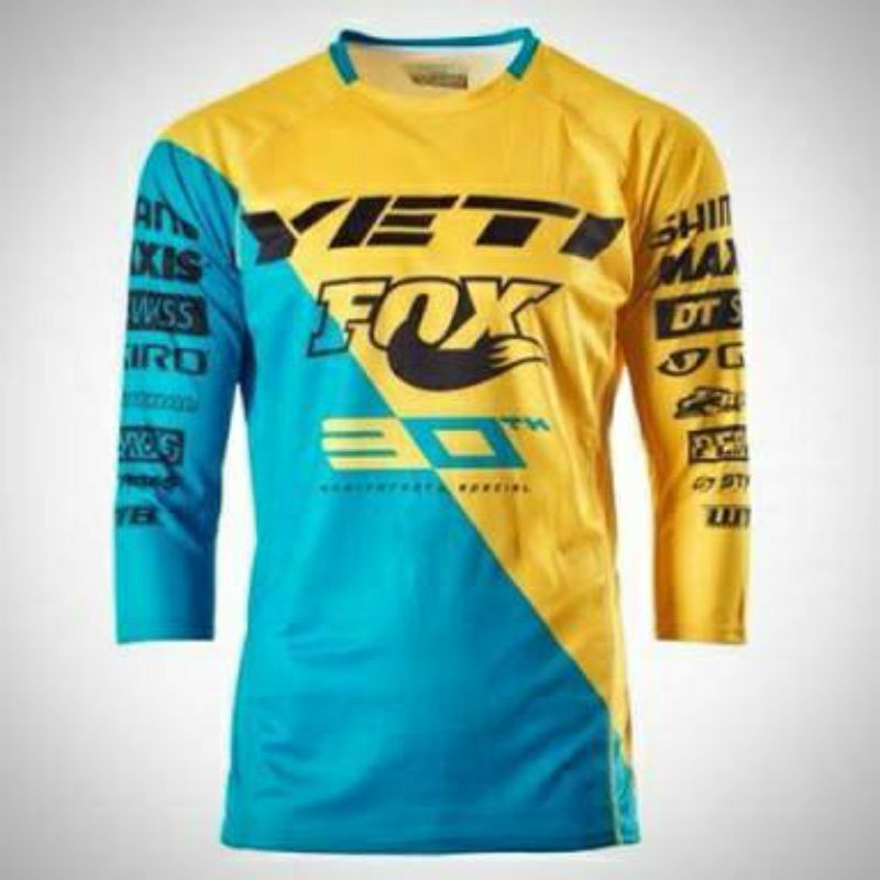 KAOS JERSEY SEPEDA YETI MTB DOWNHIL bisa pakai NAMA