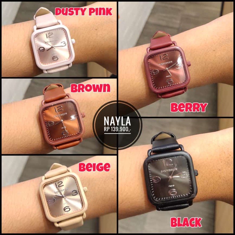 JAM TANGAN BRUNBRUN PARIS NAYLA NATHAN | JAM TANGAN BRUNBRUN PARIS BAHAN KULIT