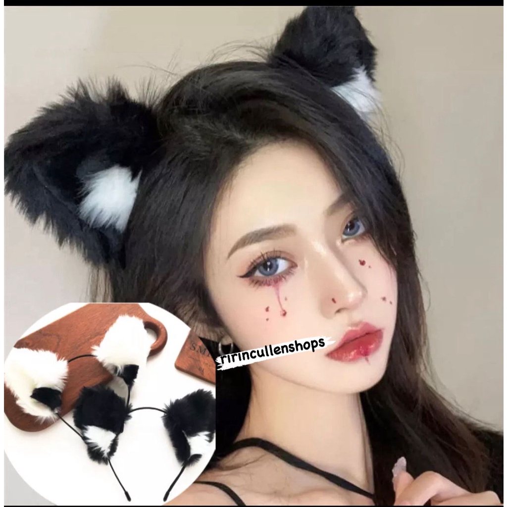 RCS ✅ Bando kuping kucing bulu bando cosplay bando telinga kucing