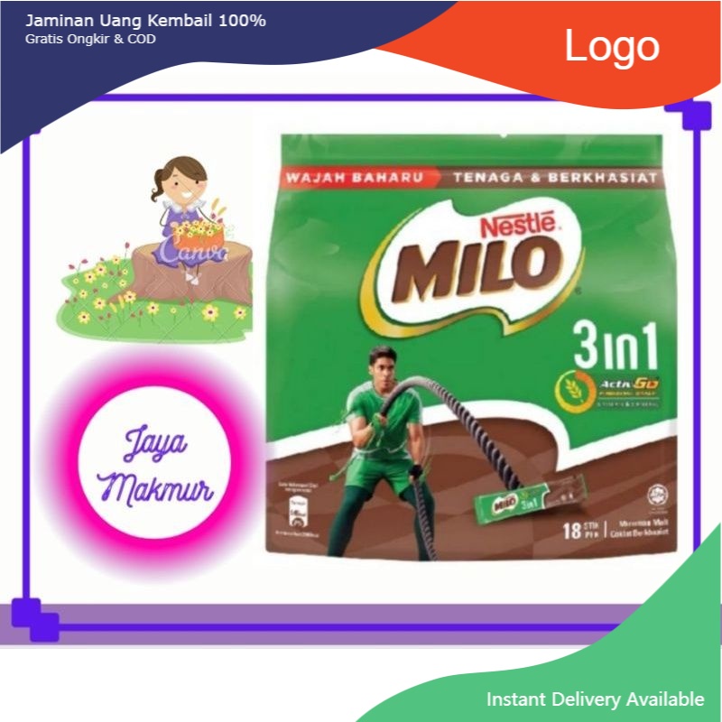 

Milo 3 in 1 Malaysia 18 sachet Murah