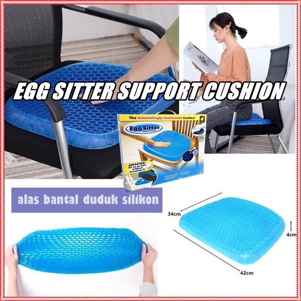 PROMO egg sitter bantalan alas duduk silicon gel alas duduk bantal gel empuk anti wasir ambeien terb