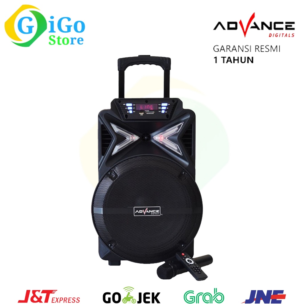 Speaker Portable Advance K1212S With 2 Mic Wireless + Remote / Speaker Aktif / Speaker Bluetooth