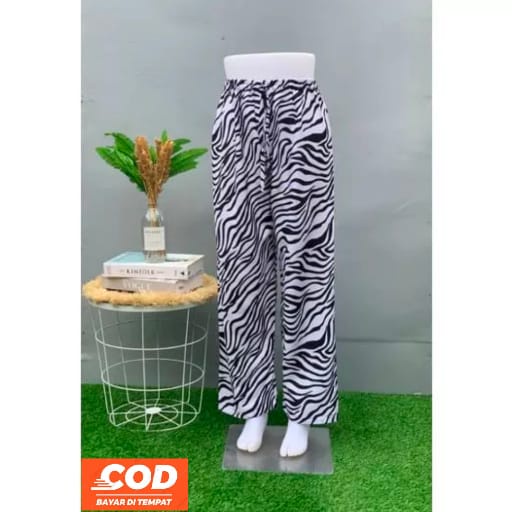 Celana kulot Rayon Panjang Dewasa Motif Macan