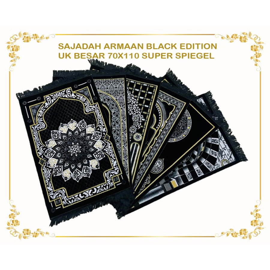 Sajadah ARMAAN CLASSIC BLACK EDITION Besar SUPER SPIEGEL