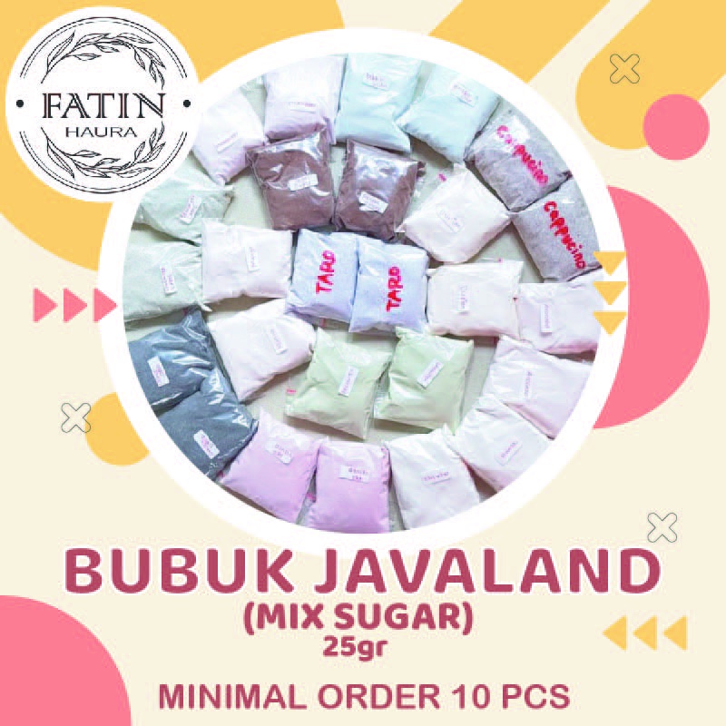 JAVALAND BUBUK MINUMAN MIX GULA 25GR/  MINUMAN KEKINIAN BUBBLE DRINK BOBA (MINIMAL 10 PCS BISA MIX)