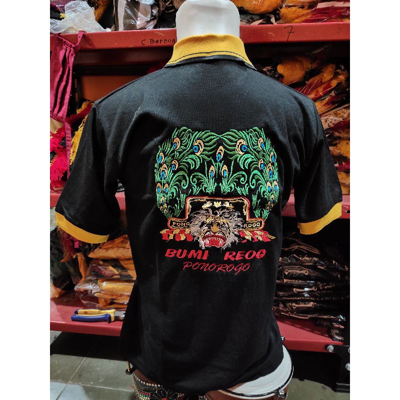 kaos barong bordir / kaos barong / kaos reog / barongan / jaranan / kuda lumping / reog / pecut / sh