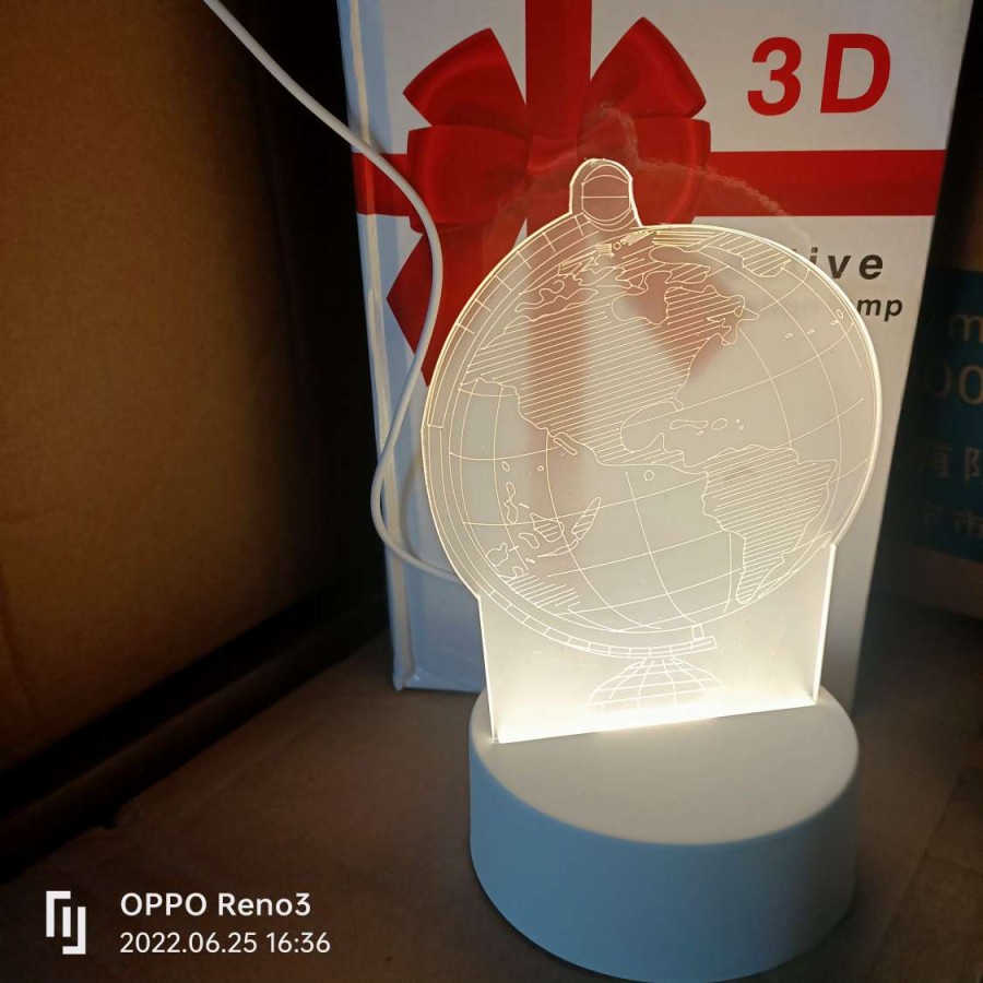 Lampu Proyektor 3d Hologram Nyala LED 7 warna Paris Tengkorak Batman