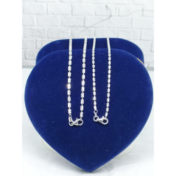 KALUNG PERAK ASLI SILVER 925 LAPIS EMAS/KALUNG RANTAI KAPSUL UKIR(CEWE/COWO) /ASLI SILVER/FASHION