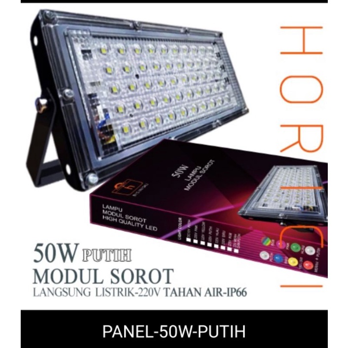 Lampu sorot panel variasi warna 50 Watt.220V. outdoor waterprof