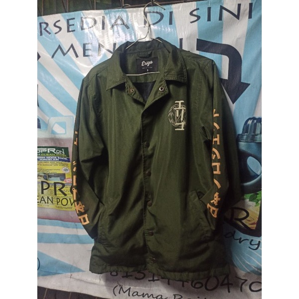 coach jaket hijau army Erigo