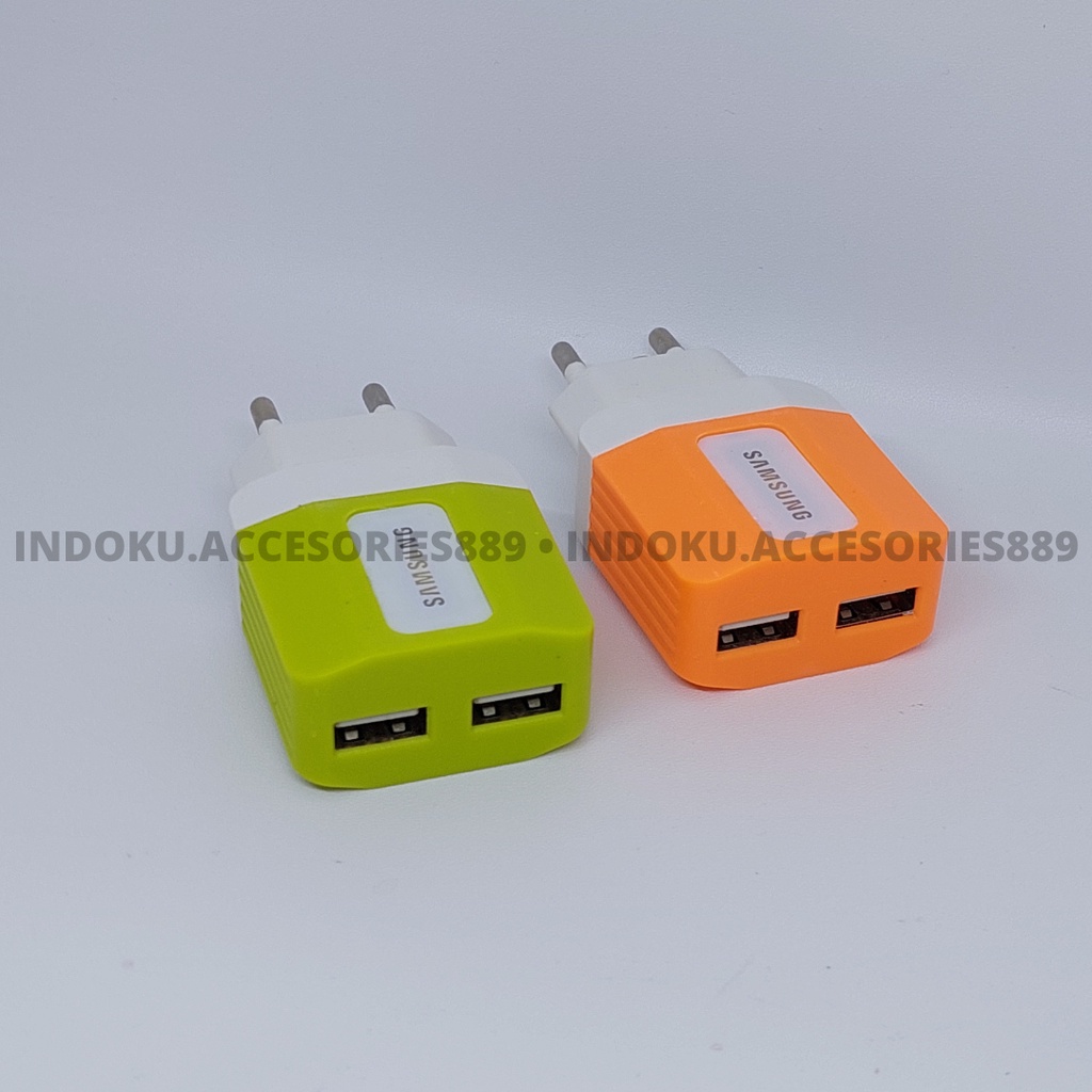 Batok Samsung DUAL USB High Quality 2.1A Ouput Strongest