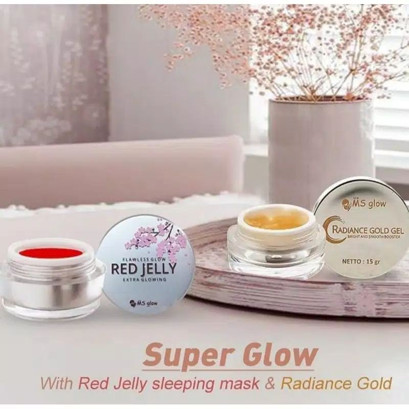 red jelly MS glow | radiance gold MS glow | jelly merah ms glow