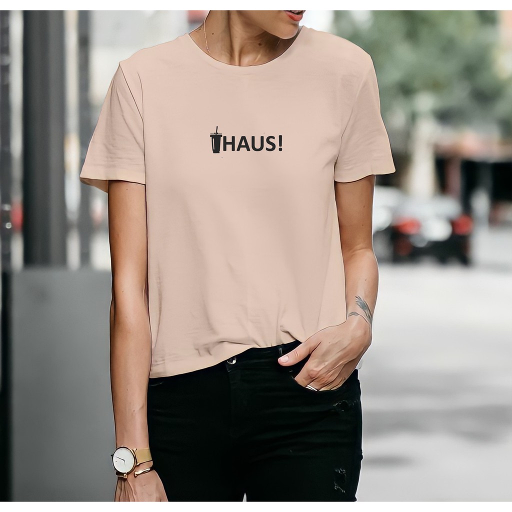 kaos distro wanita / kaos unisex distro pria wanita /baju wanita / kaos pria motif haus