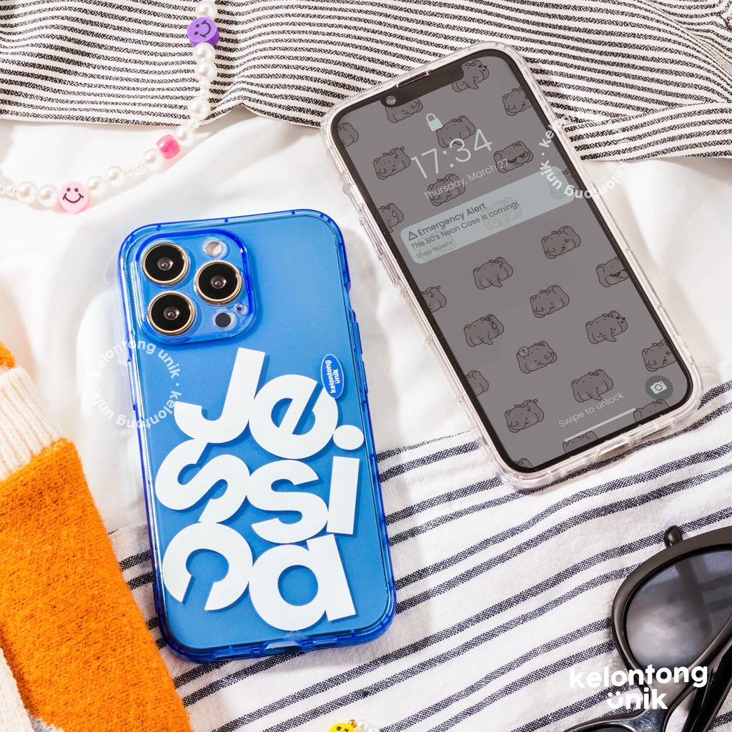 LANGSUNG KIRIM TANPA PO | (Seri 2) For iPhone - THE 80'S Neon Case - Premium Case Custom Nama