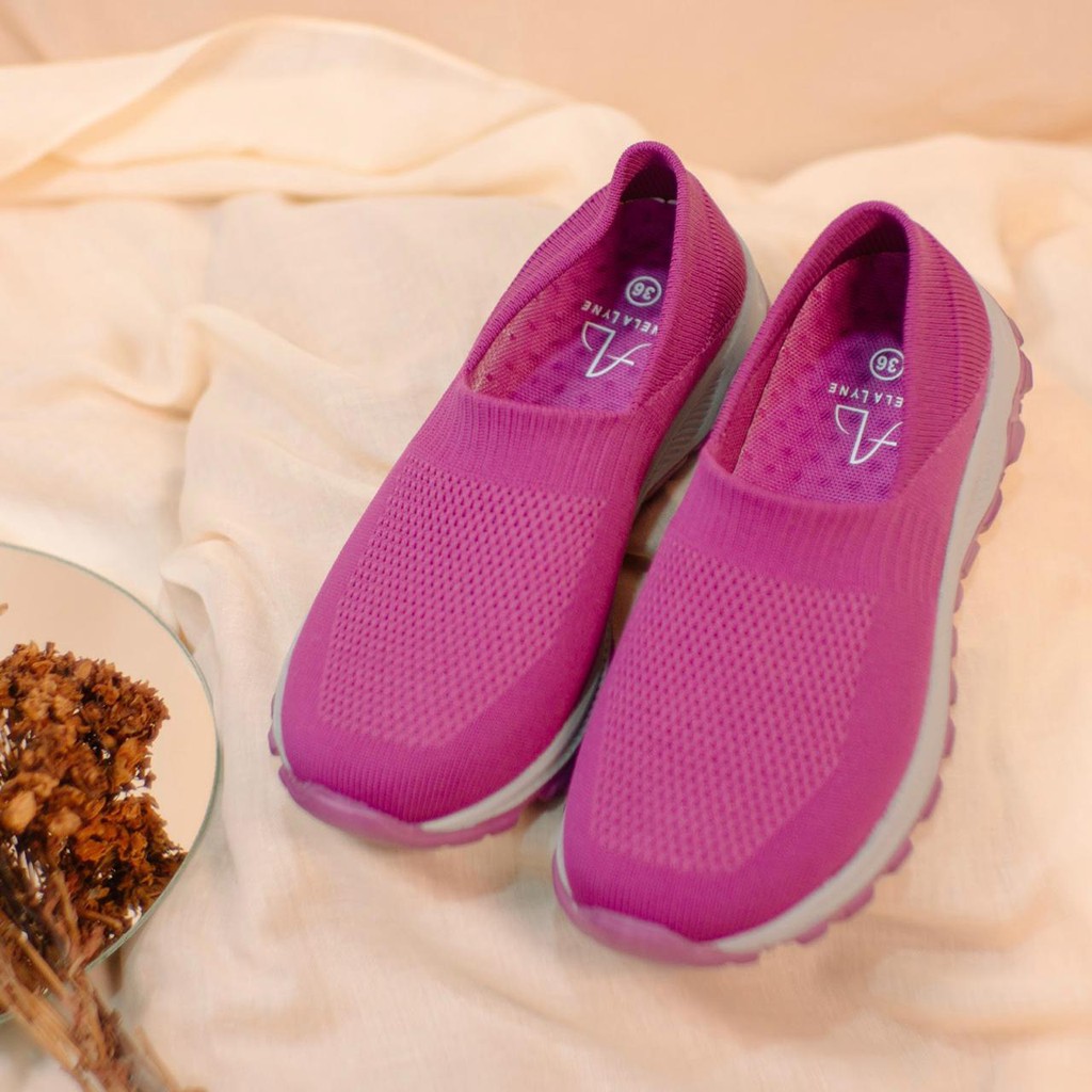 ANELA LYNE VALERIA SEPATU SLIP ON FLYKNIT ANE8296 ORIGINAL