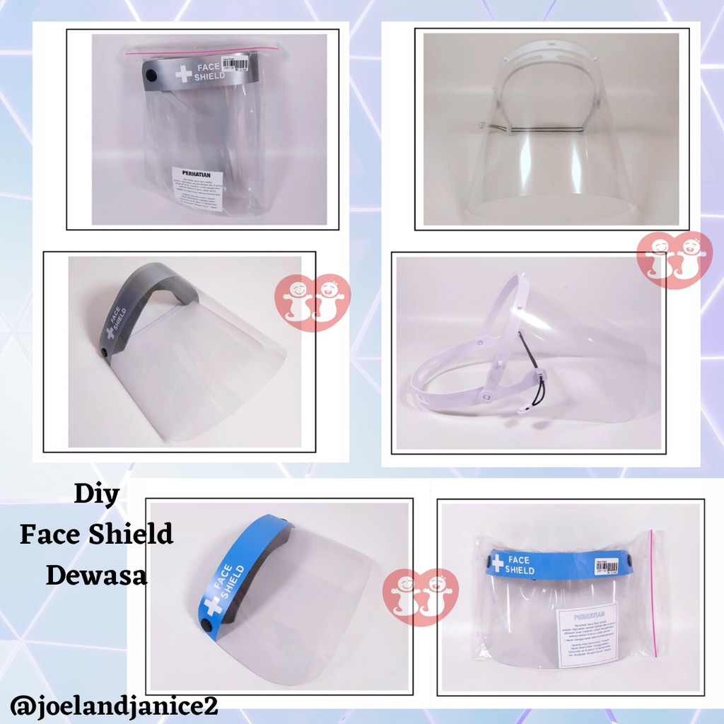 DIY Face Shield Dewasa Motif