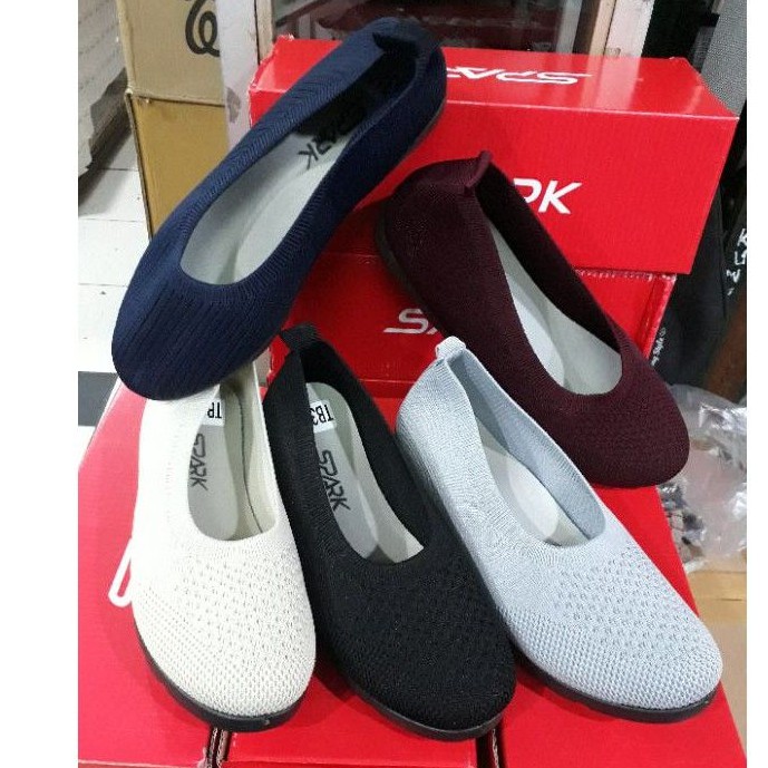 sepatu slip on wanita Spark original import sepatu rajut/karet