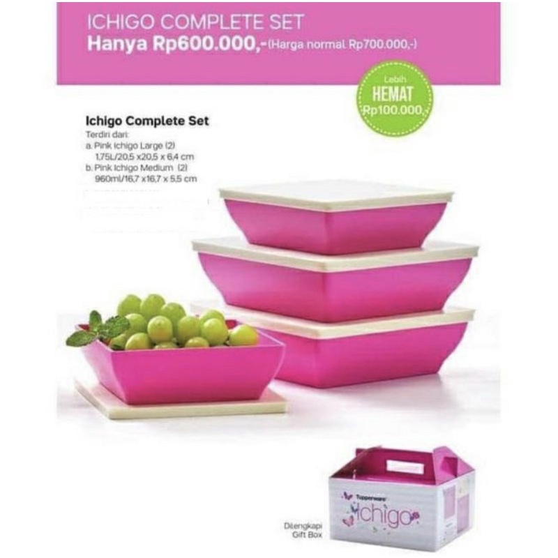 ichigo set tupperware