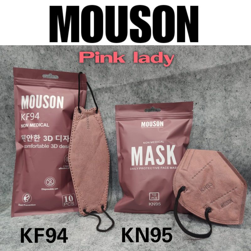 READY STOK KF 4 PLY MOUSON KF94 KN95 KN WARNA PINK LADY ISI 10 LBR YAH