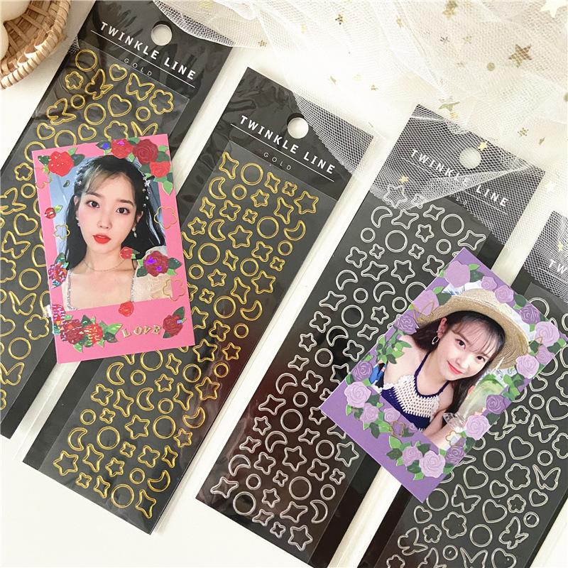 Hologram Deco Sticker Star / Stiker Dekorasi Outline