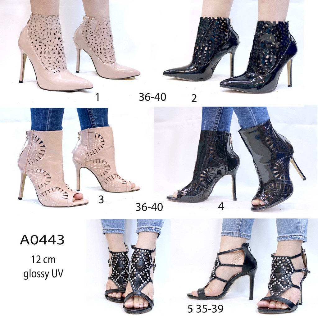 Sepatu High Heels Gladiator Shoes 12cm pesta kondangan kA0443