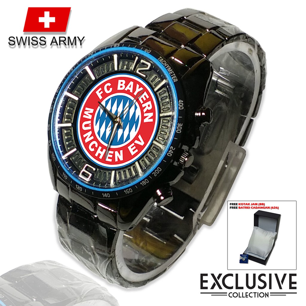 (Istimewa Bossque) Jam BAYERN MUNCHEN Rantai Sport (Elegan)