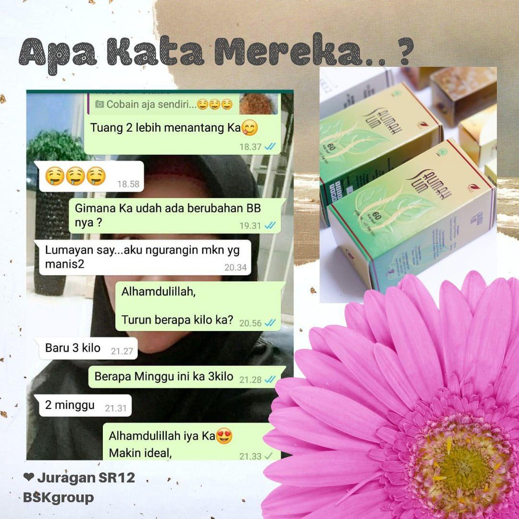 Paket Pelakor Pelangsing Badan Cepat dan Ampuh Peluntur Lemak Kotor BPOM Salimah Slim SR12 Original Perut Buncit Wanita Herbal Ori 100%