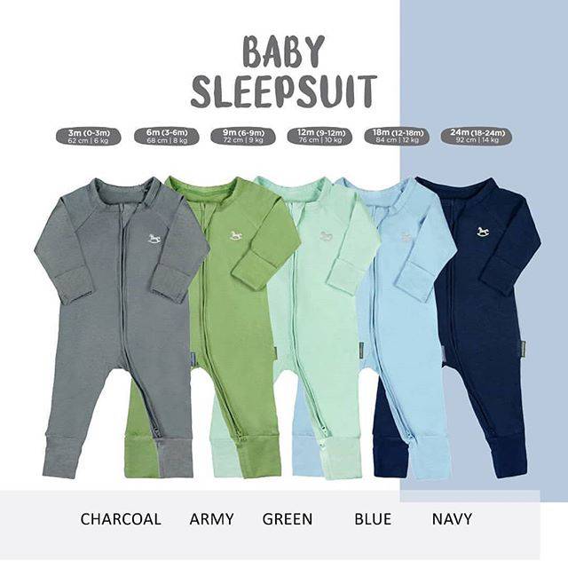 Little PalmerHaus Baby Sleepsuit 3m / 6m / 9m Baju Tidur Bayi