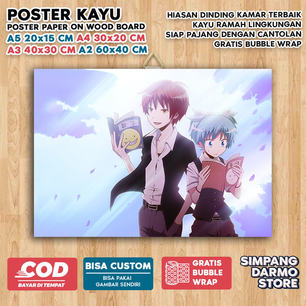 Poster Kayu Assassination Classroom Korosensei Aesthetic Anime Cute Ansatsu Kyoshitsu Koro Sensei Yu