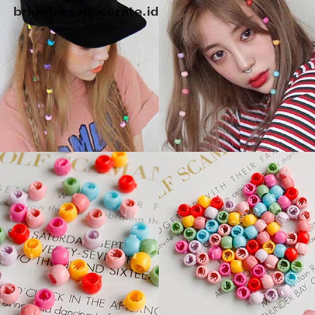 [birth] 100 PCS Mini Hair Claw Clips For Women Girls Cute Candy Colors Beads Headwear [ID]