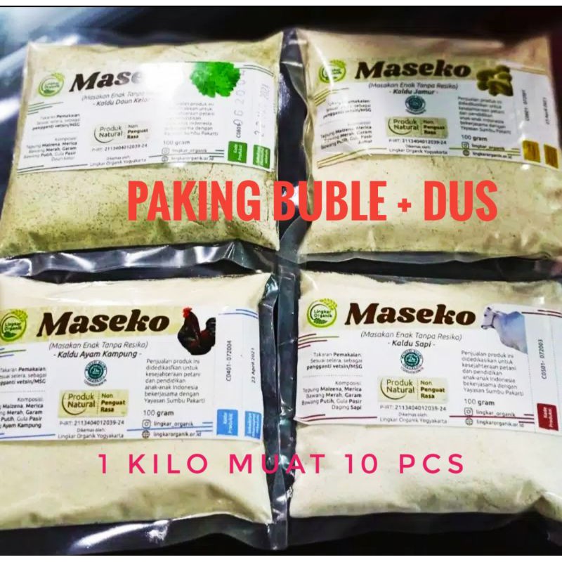 Kaldu Maseko Refill - Varian Ayam - Sapi - Jamur - Daun Kelor - 100 gram