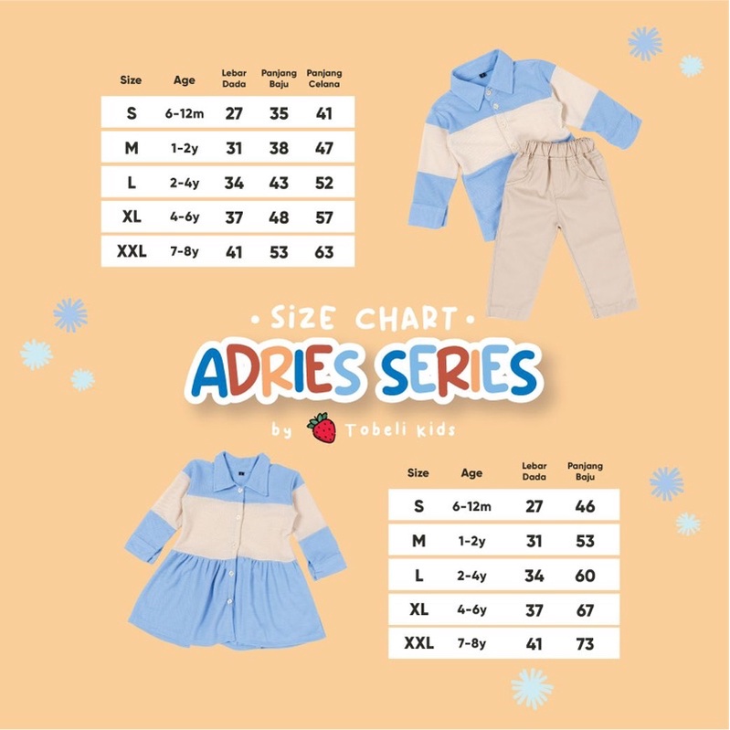 ADRIES Series Family Set Couple Set Anak / Baju Couple Anak Keluarga