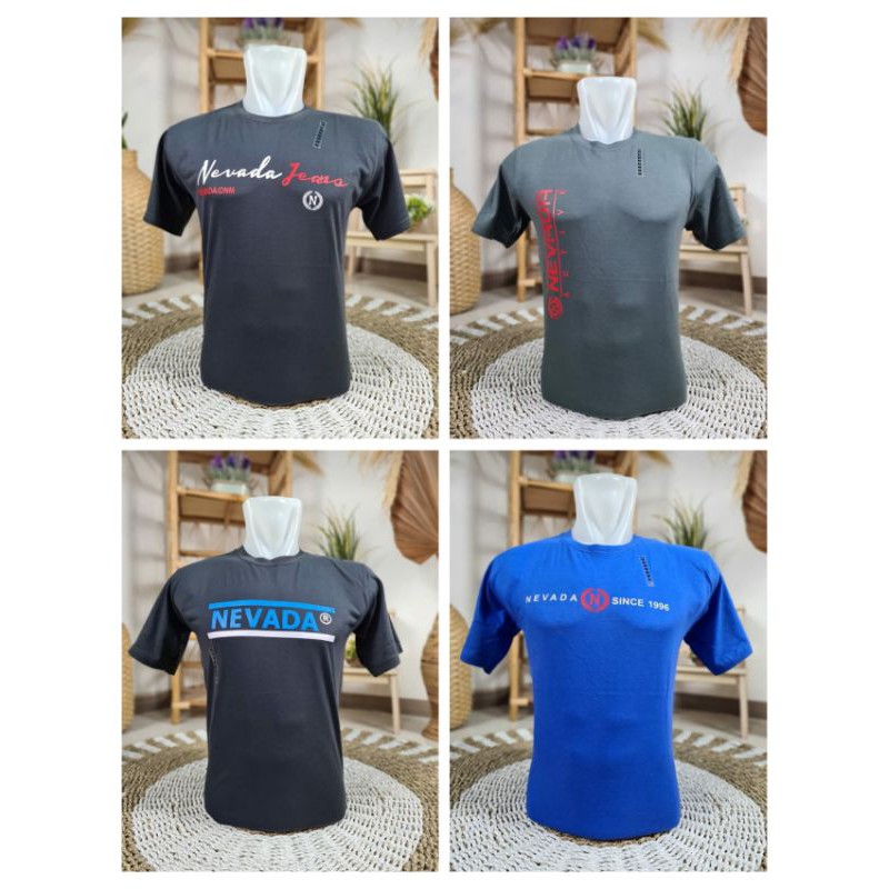 kaos nevada lengan pendek cotton combed 24s size L