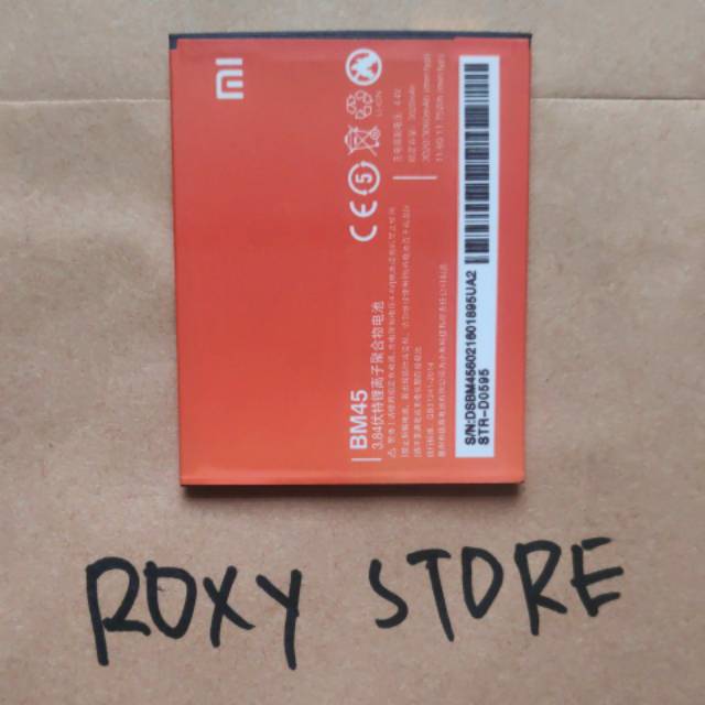 Battery Baterai Batre Xiaomi Redmi Note 2 Redmi Note 2 Prime BM45 Original