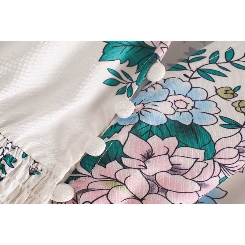 [baju wanita korea]  White Long Dress Midi Pesta Pantai Putih Wanita Korea Import