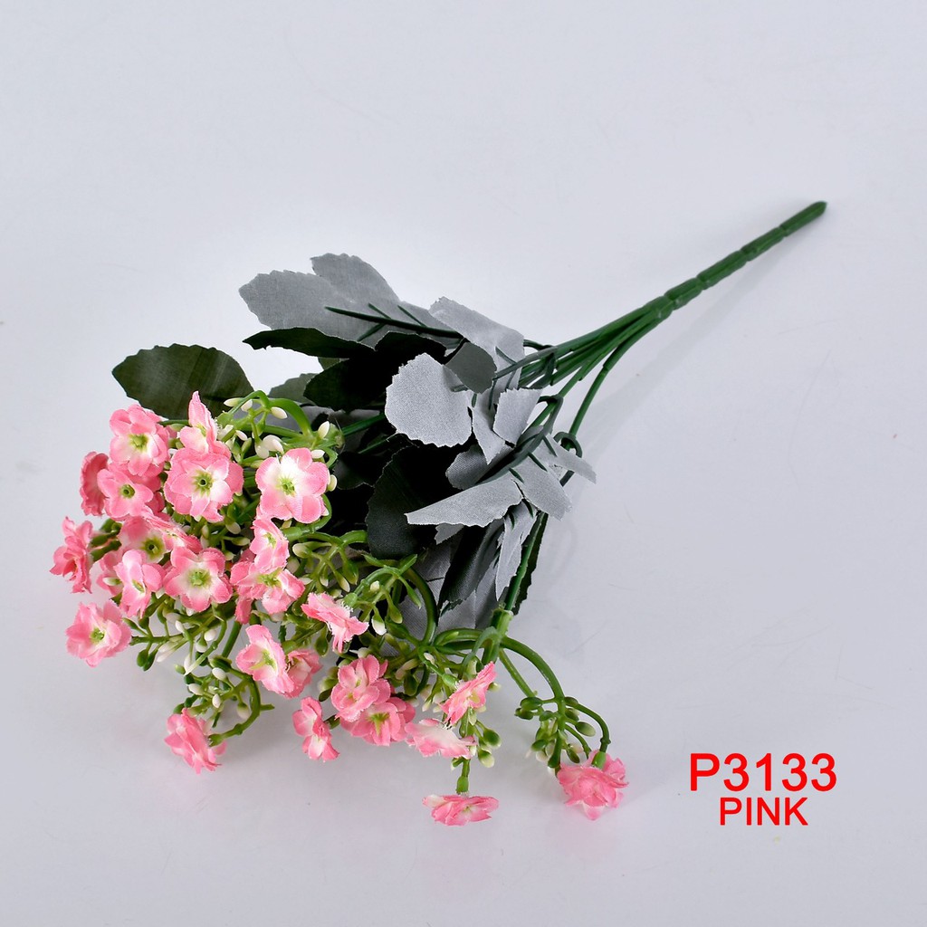 COD / TM99 BUNGA BUKET BUNGA ARTIFICIAL ROSE BUNGA PALSU IMPORT DEKORASI RUMAH / PESTA P3133-PINK