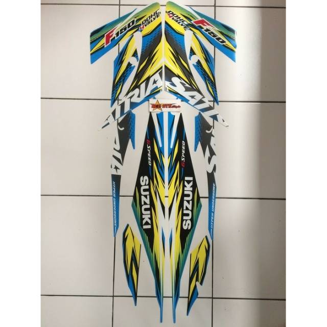 STIKER STRIPING SATRIA F 2013 BIRU SPESIAL EDITION