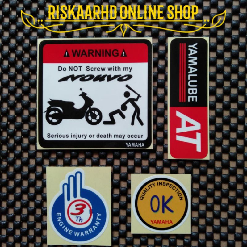 Sticker Warning Nouvo Yamaha Nouvo Sporty Nouvo Lele