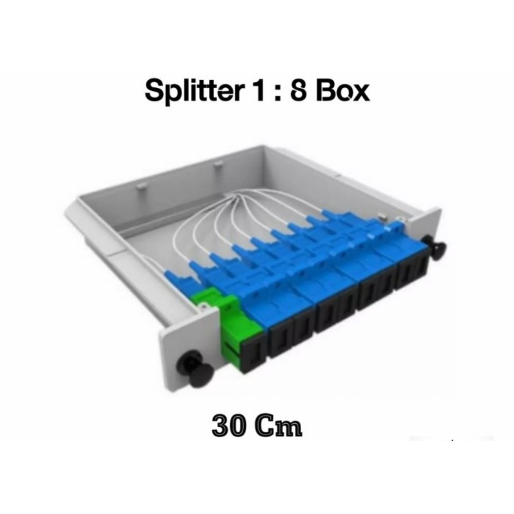 Jual Passive Splitter PLC BOX FO 1:8 SC UPC Fiber Optik Pasif Spliter ...