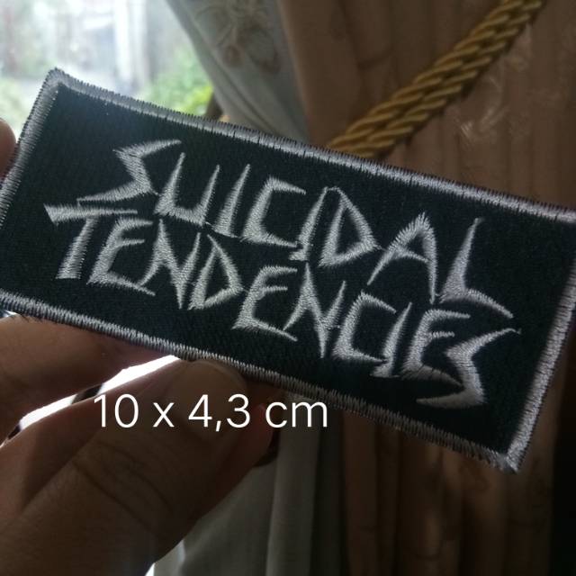 Patch bordir musik suicidal tendencies kotak aksesoris jaket