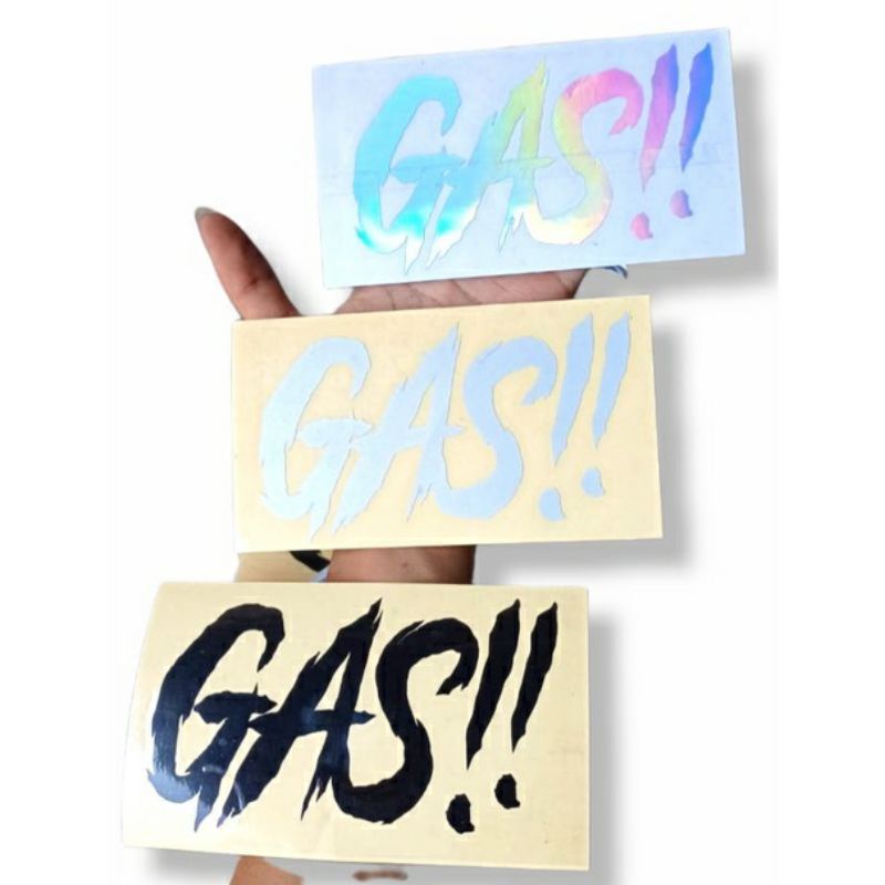 STICKER GAS!! STICKER CUTTING GAS sticker gass tangki cb gl mp tiger ukuran panjang 12cm tinggi 7cm