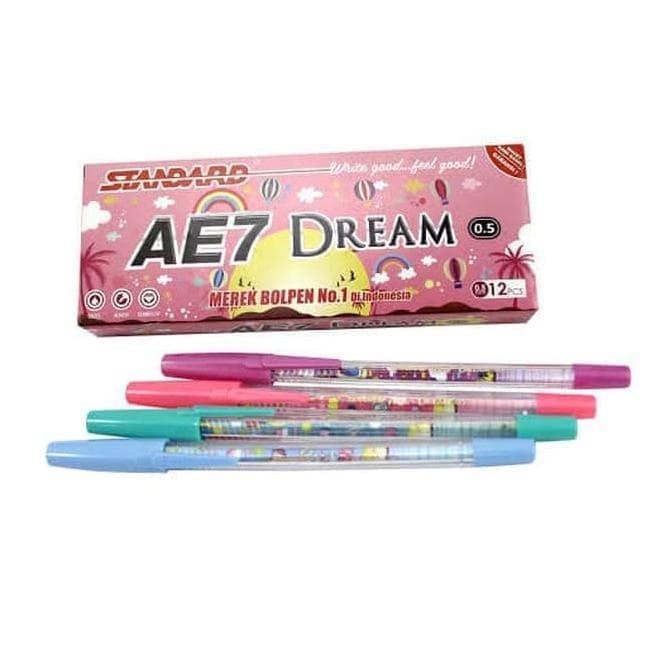 

TERMURAH !! BALLPEN AE7 0.5 DREAM SUNSET HITAM STANDARD
