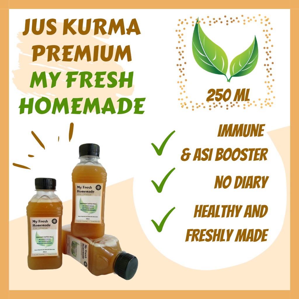 

(PROMO BESAR) Jus Kurma Premium Dates Drink Minuman Sehat Juskur My Fresh Homemade 250 ML