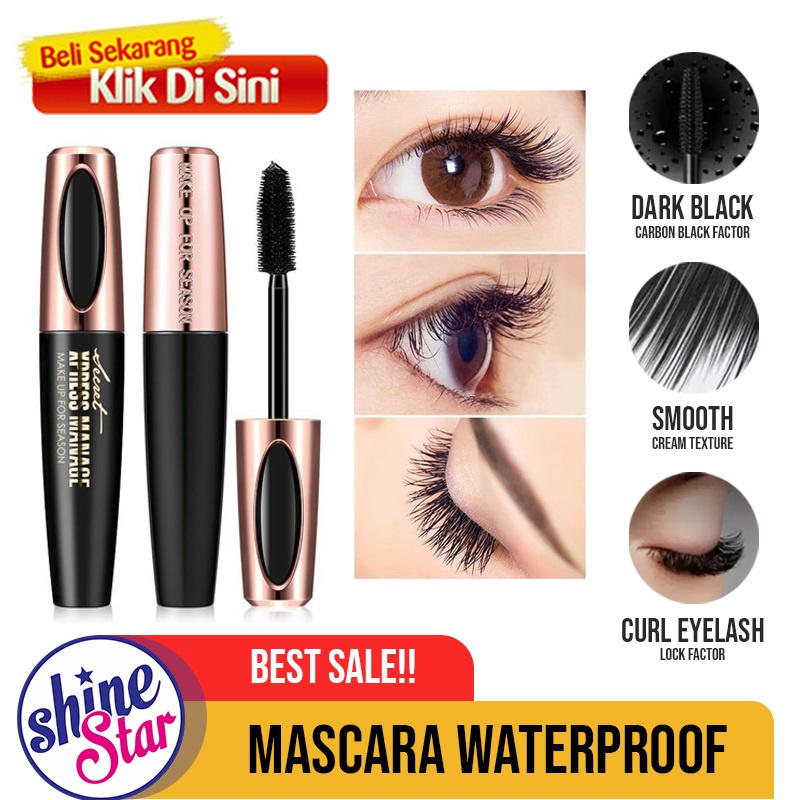 Shine Star - Original Eyelash Mascara Heavy Full Figure 4D Silk Fiber Lash Mascara Pemanjang Bulu Mata Waterproof