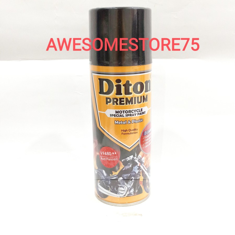 DITON PREMIUM ** V 9480 RED PASSIONE VESPA Merah Cat Semprot Pylox Pilox